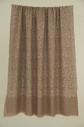 Kashmir Loom Sozni Jaaldar Hand Embroidered Pashmina Shawl Natural