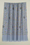 Kashmir Loom Kani Mehr Naz Hand Woven Pashmina Shawl Periwinkle