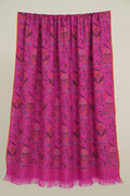 Kashmir Loom Kani Heer Posh Hand Woven Pashmina Large Shawl Fuchsia