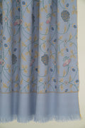 Kashmir Loom Kani Mehr Naz Hand Woven Pashmina Shawl Periwinkle