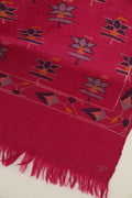 Kashmir Loom Kani Hafiz Buta Hand Woven Pashmina Shawl Cochineal