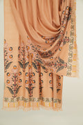 Kashmir Loom Kani Shalizar Palledar Hand Woven Pashmina Large Shawl Blush