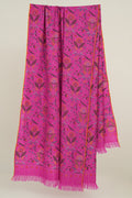Kashmir Loom Kani Heer Posh Hand Woven Pashmina Large Shawl Fuchsia