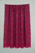 Kashmir Loom Kani Hafiz Buta Hand Woven Pashmina Shawl Cochineal
