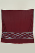 Kashmir Loom Sozni Nafees Buti Palledar Hand Embroidered Pashmina Large Shawl Cabernet