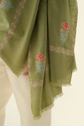 Sozni Zaza Allover Buti Hand Embroidered Pashmina Shawl Botanic