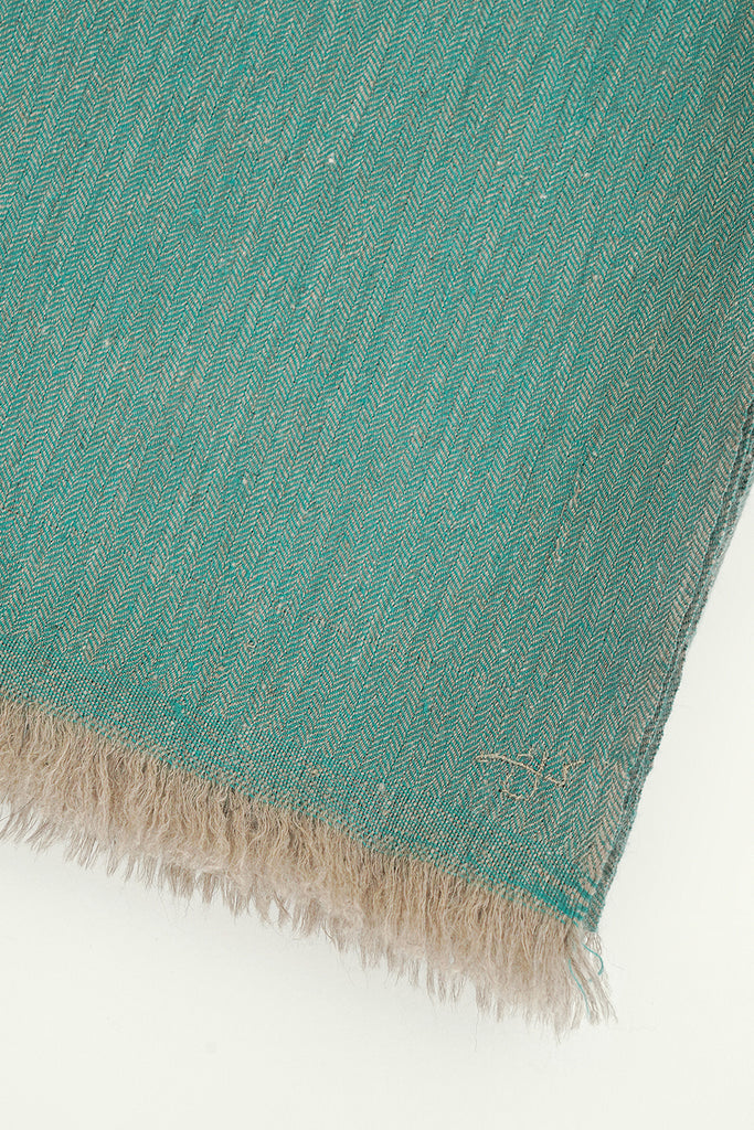 Handwoven Cashmere Herrringbone Shawl | Kashmir Loom