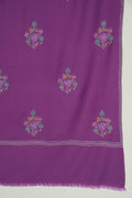 Sozni Resham Bail Buta Hand Embroidered Pashmina Shawl Magenta