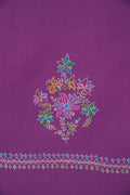 Sozni Resham Bail Buta Hand Embroidered Pashmina Shawl Magenta