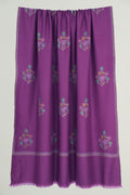 Sozni Resham Bail Buta Hand Embroidered Pashmina Shawl Magenta