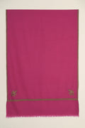 Kashmir Loom Sozni Baildar Koundar Hand Embroidered Pashmina Stole Fuchsia