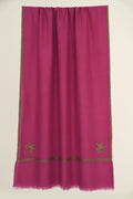 Kashmir Loom Sozni Baildar Koundar Hand Embroidered Pashmina Stole Fuchsia