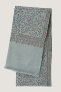 Kashmir Loom Sozni Rida Jaaldar Hand Embroidered Pashmina Shawl Baltic