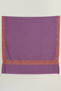 Kashmir Loom Sozni Borderdar Hand Embroidered Pashmina Shawl Mauve