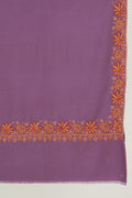 Kashmir Loom Sozni Borderdar Hand Embroidered Pashmina Shawl Mauve
