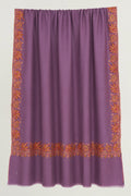 Kashmir Loom Sozni Borderdar Hand Embroidered Pashmina Shawl Mauve