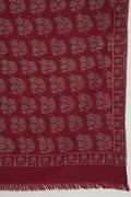 Kashmir Loom Kani Gulrang Butidar Jama Hand Woven Large Pashmina Shawl Red