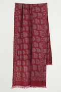 Kashmir Loom Kani Gulrang Butidar Jama Hand Woven Large Pashmina Shawl Red