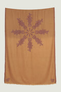 Kashmir Loom Sozni Shakufa Hand Embroidered Pashmina Shawl Camel