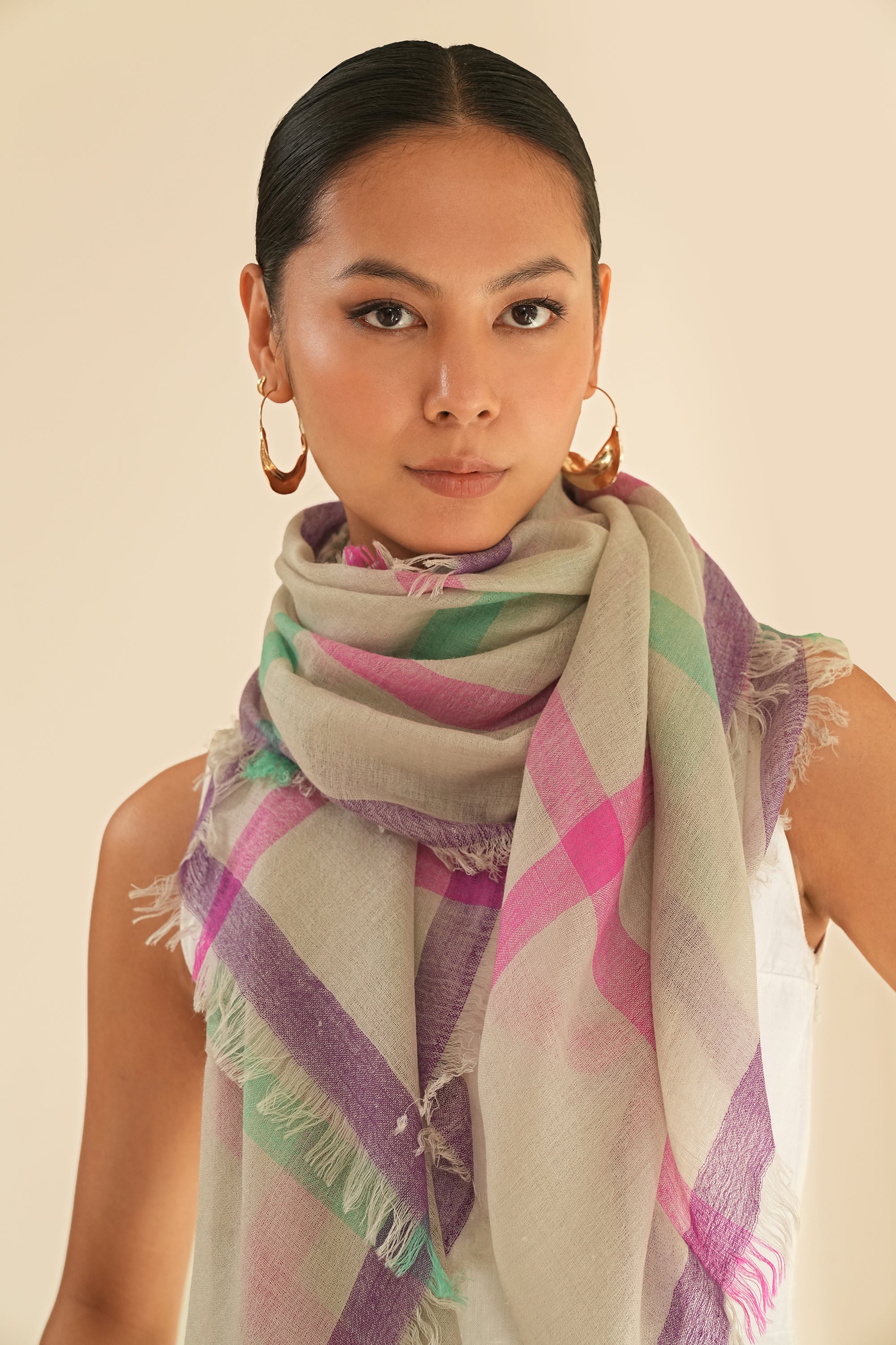 Carreau Cashmere Square Scarf