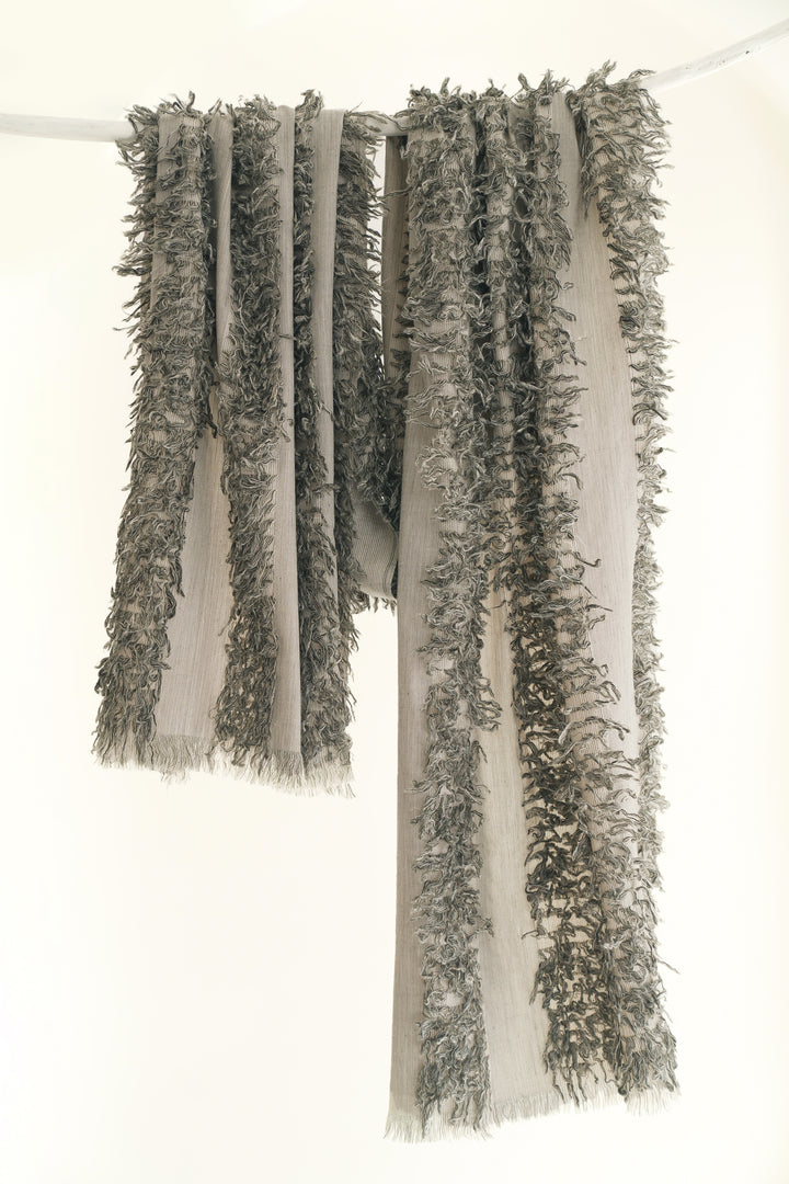 Kashmir Loom Changra Stripes Cashmere Scarf