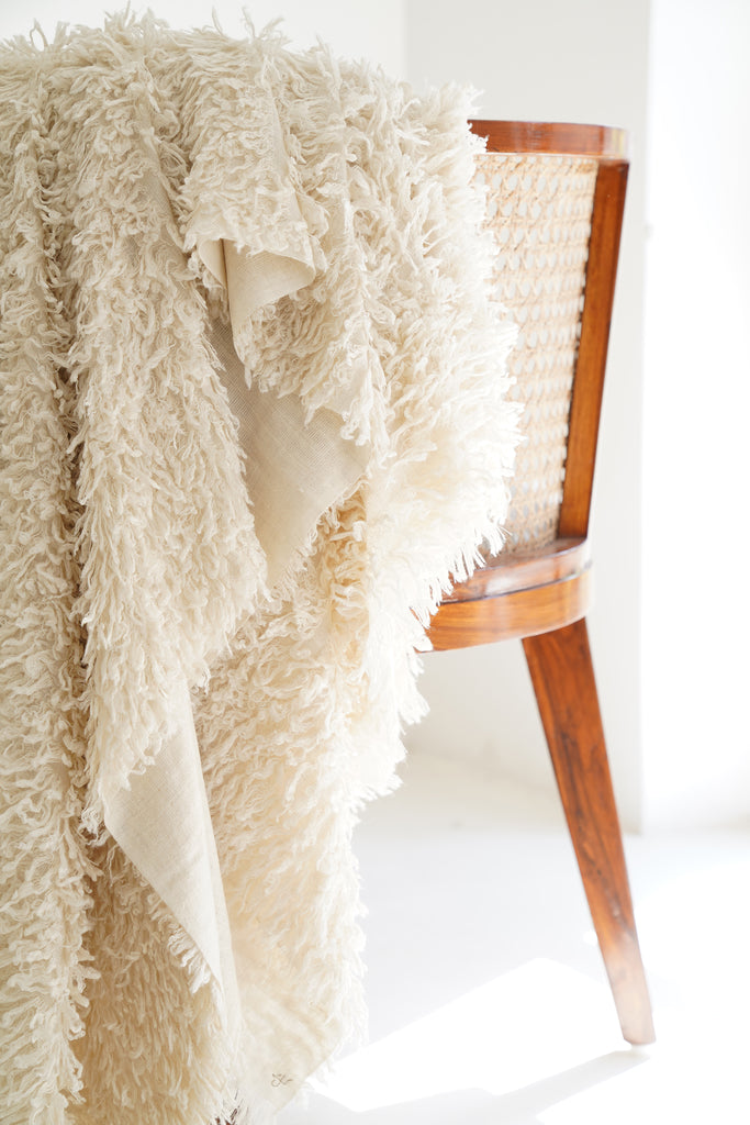 Handwoven Cashmere Shaggy Throw | Kashmir Loom