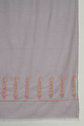 Sozni Paisley Palledar Hand Embroidered Pashmina Shawl Mink