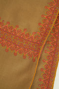 Sozni Dordar Hand Embroidered Pashmina Shawl Otter Orange
