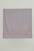 Sozni Paisley Palledar Hand Embroidered Pashmina Shawl Mink