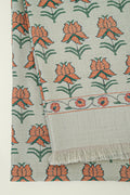 Kani  Hand Woven Pashmina Shawl Light Grey