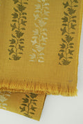 Kani Ashjar Khatrast Hand Woven Pashmina Shawl Bright Gold
