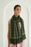 Kani Abdar Hand Woven Pashmina Scarf Seaweed
