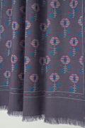 Kani  Hand Woven Pashmina Stole Charcoal Grey