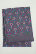 Kani  Hand Woven Pashmina Stole Charcoal Grey