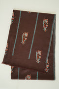 Kashmir Loom Ziah Khatrast Hand Embroidered Pashmina Stole Coffeebean