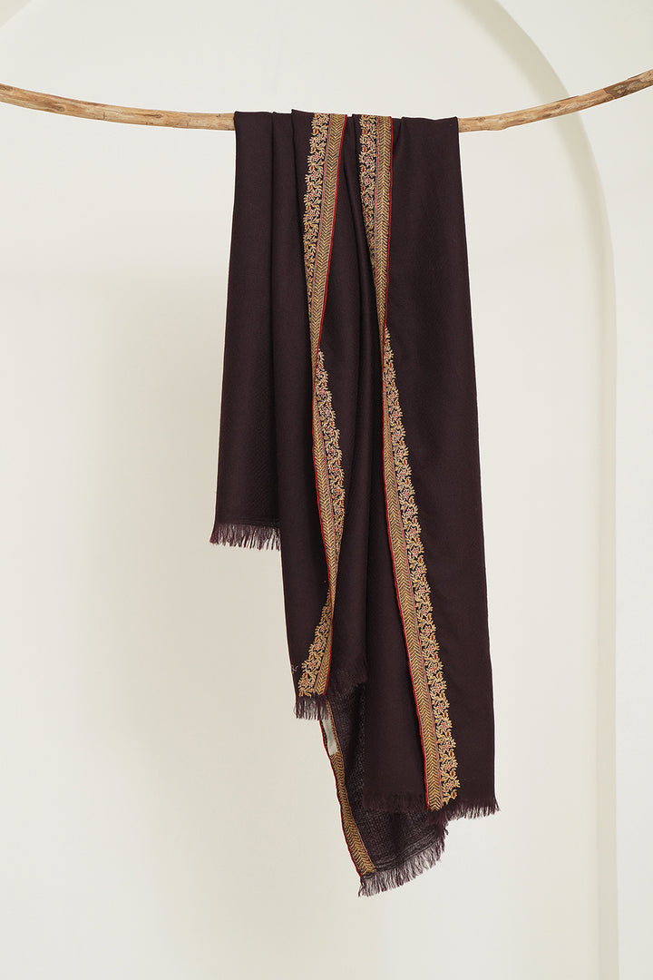 Kashmir Loom Mirab Hashiya Hand Embroidered Pashmina Stole Chateau