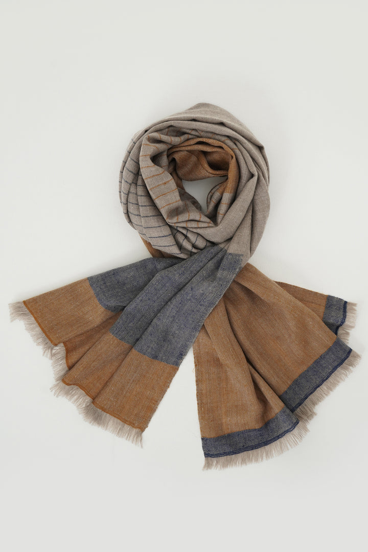 Dakota Cashmere Mens Scarf Indian Yellow