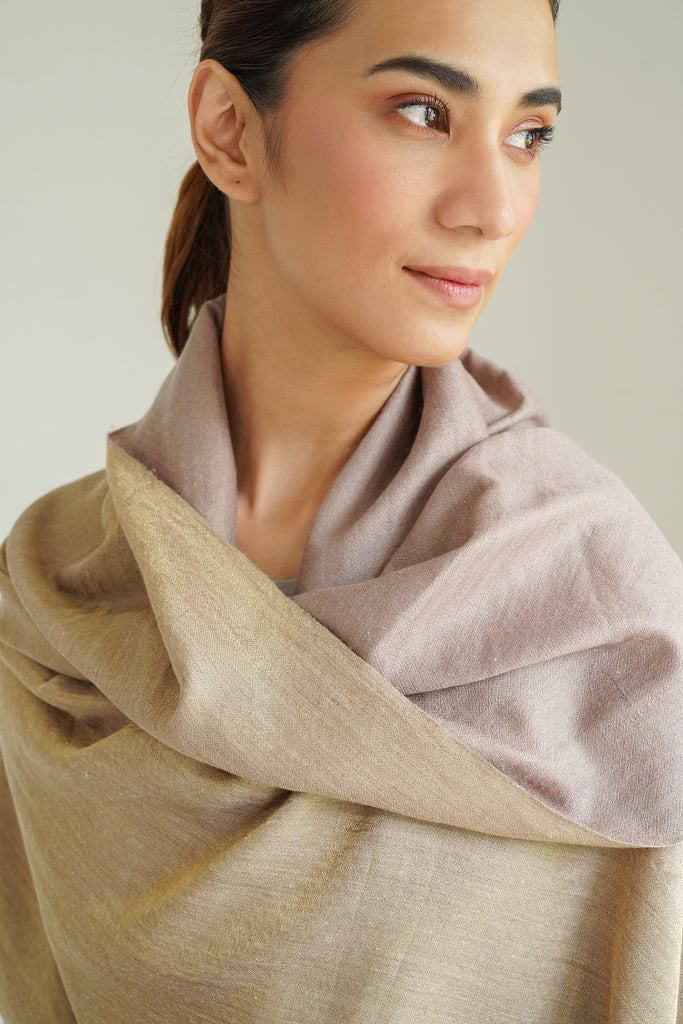 Handwoven Metallic Cashmere Shawl | Kashmir Loom