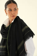 Kashmir Loom Dousa Plain Cashmere Shawl 100 x 215 cms