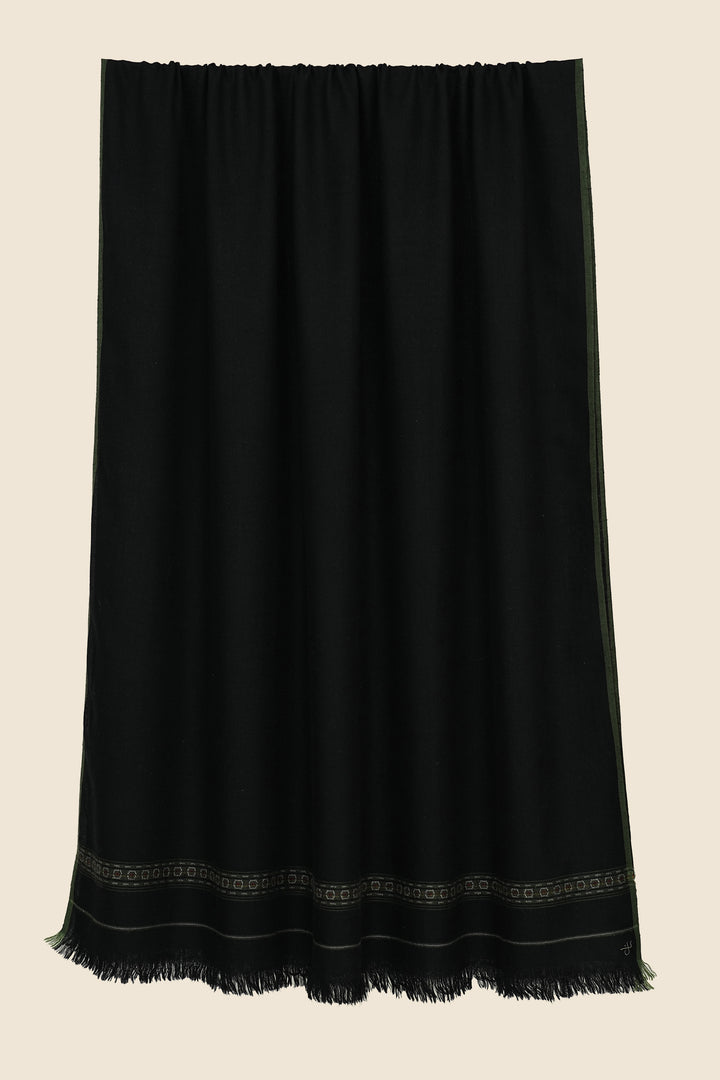 Kashmir Loom Dousa Plain Cashmere Shawl 100 x 215 cms