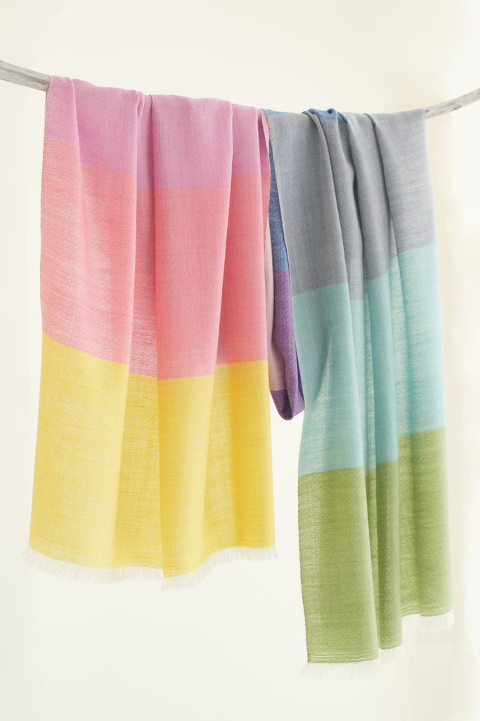 Handwoven Cashmere Stripes Stole | Kashmir Loom