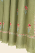 Sozni Zaza Allover Buti Hand Embroidered Pashmina Shawl Botanic