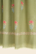 Sozni Zaza Allover Buti Hand Embroidered Pashmina Shawl Botanic