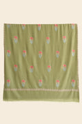 Sozni Zaza Allover Buti Hand Embroidered Pashmina Shawl Botanic