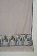 Kashmir Loom Sozni Albroz Palledar Hand Embroidered Pashmina Large Shawl Mink