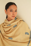 Kashmir Loom Sozni Ambi Bail Buti Hand Embroidered Pashmina Shawl Butter