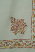 Kashmir Loom Sozni Aylin Corner Buta Hand Embroidered Pashmina Shawl Baltic