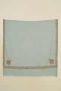 Kashmir Loom Sozni Aylin Corner Buta Hand Embroidered Pashmina Shawl Baltic