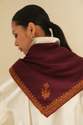 Kashmir Loom Sozni Koundar Baildar Hand Embroidered Pashmina Neck Scarf Port