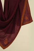 Kashmir Loom Sozni Koundar Baildar Hand Embroidered Pashmina Neck Scarf Port
